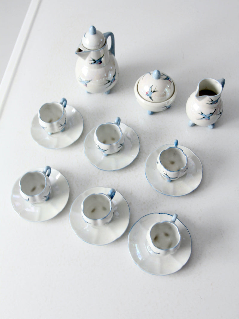 antique German miniature porcelain tea set