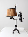 vintage wrought iron poodle lamp