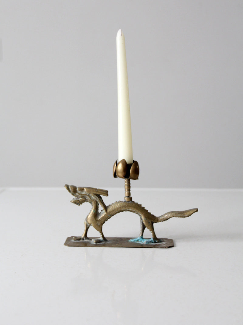 vintage Chinese brass candle holder