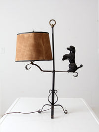 vintage wrought iron poodle lamp