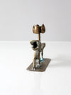 vintage Chinese brass candle holder