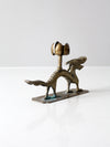 vintage Chinese brass candle holder
