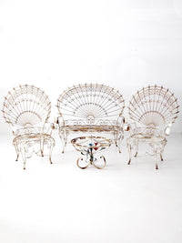 wrought iron peacock set