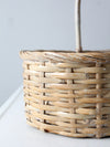 vintage white splint weave basket