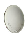 antique round etched mirror