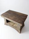 antique wicker library table