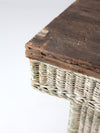 antique wicker library table