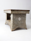 antique wicker library table