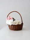 vintage wicker handle basket