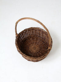vintage wicker handle basket