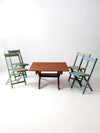 vintage wooden patio set