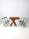 vintage wooden patio set