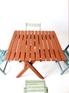 vintage wooden patio set