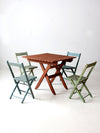 vintage wooden patio set