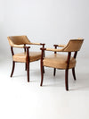 mid century captain's chairs pair