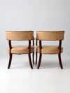 mid century captain's chairs pair