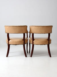 mid century captain's chairs pair