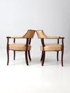 mid century captain's chairs pair