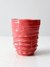 vintage studio pottery coil cachepot