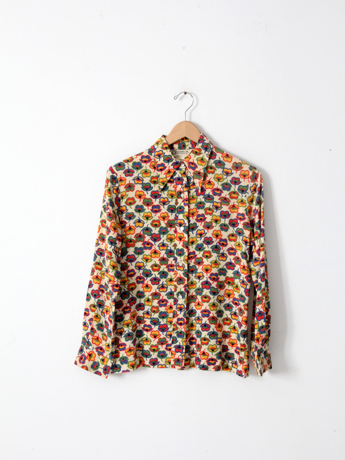 vintage 70s novelty print nylon shirt