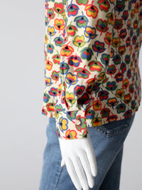 vintage 70s novelty print nylon shirt