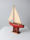 early 20th century model sailboat