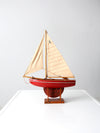 early 20th century model sailboat