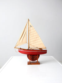 early 20th century model sailboat