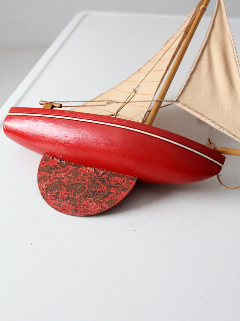 early 20th century model sailboat