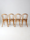 antique Thonet bentwood chairs set of 4