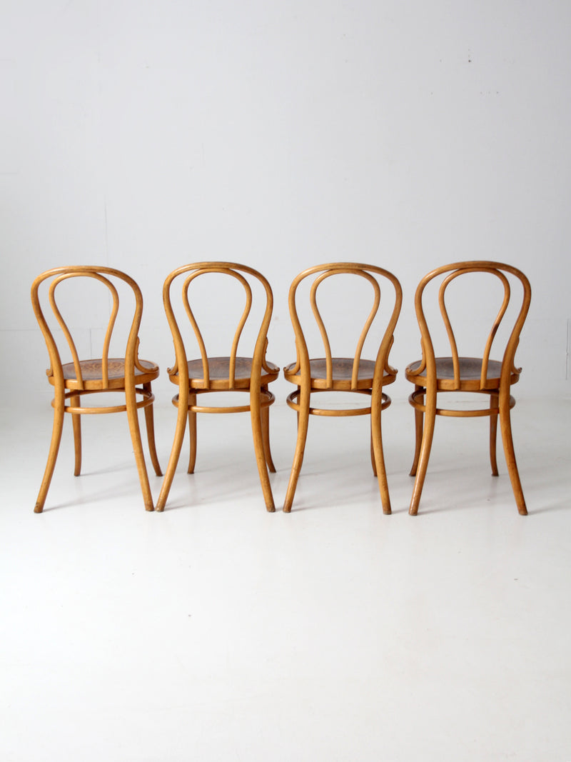 antique Thonet bentwood chairs set of 4