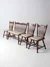 vintage oak dining chairs and bench set 4