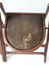 antique wooden folding chairs pair