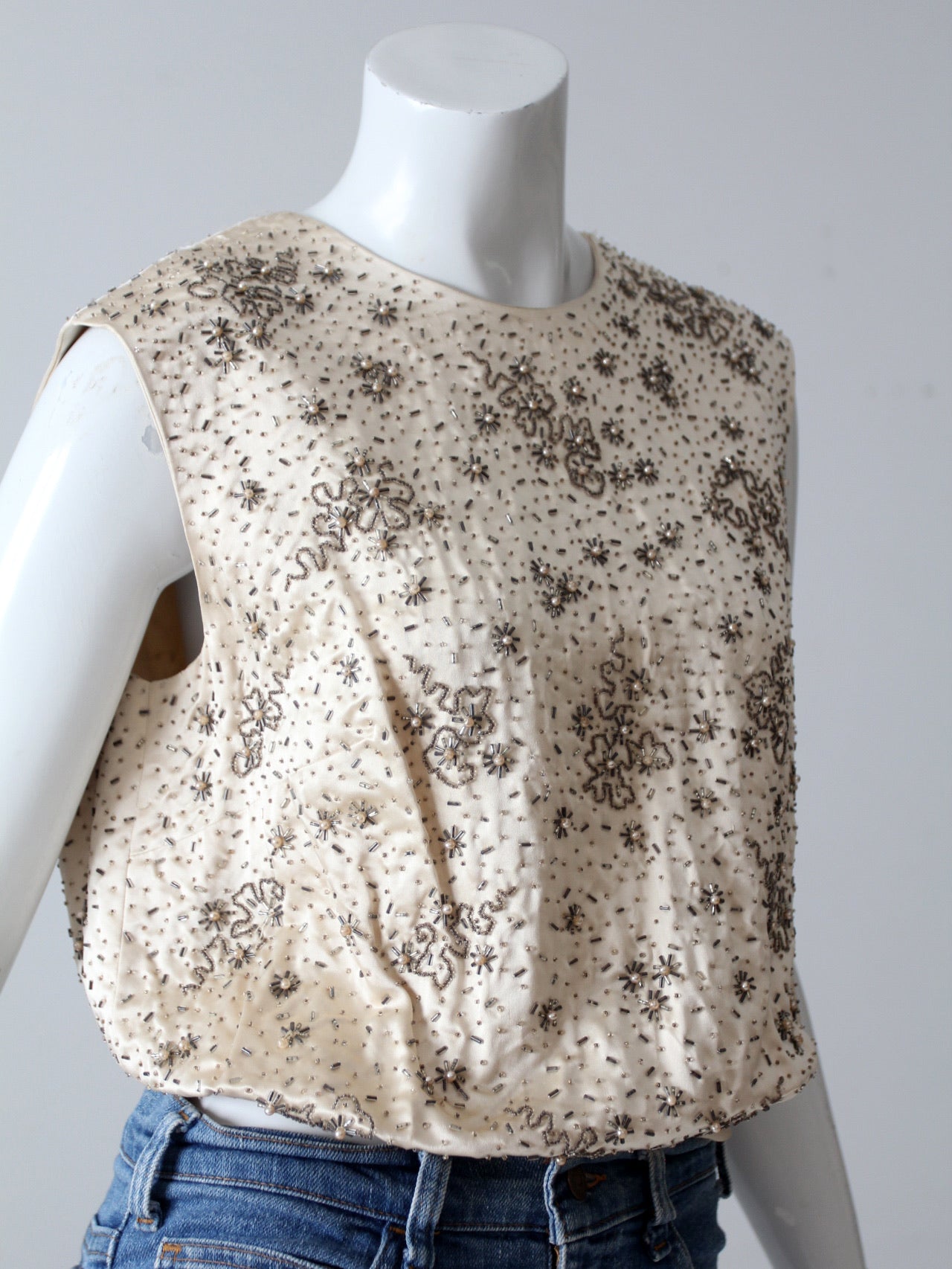vintage 60s Dynasty beaded top
