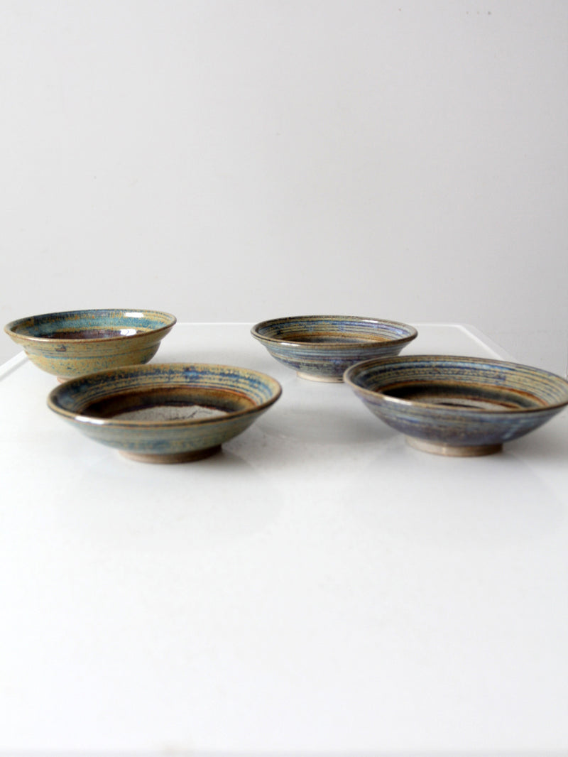 vintage studio pottery bowls set of 4