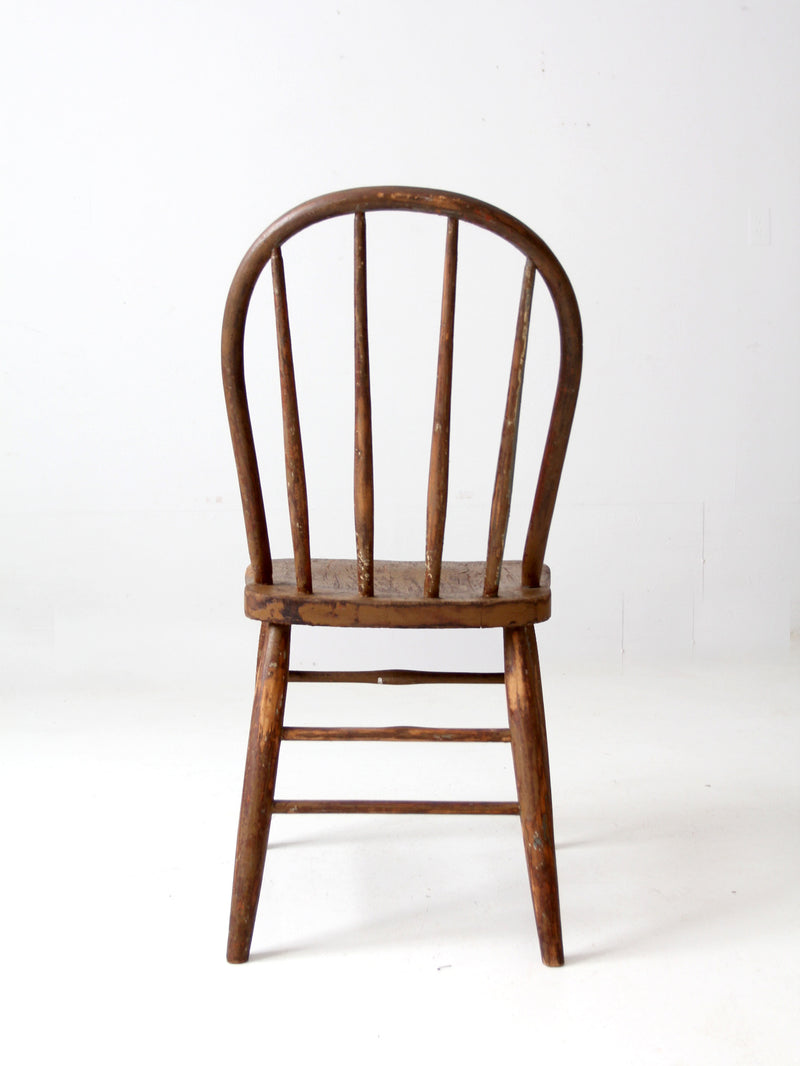 antique spindle back farmhouse chair