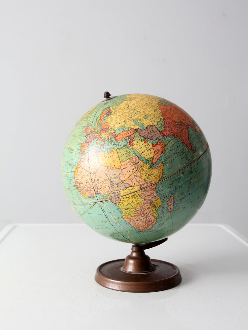 vintage Cram's 10.5 inch terrestrial globe