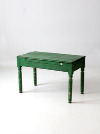 antique painted wood side table