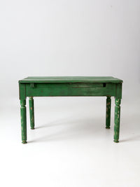 antique painted wood side table