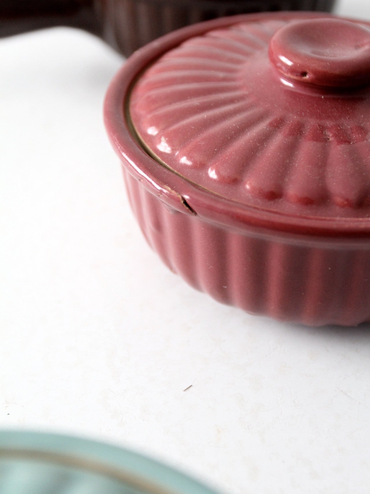vintage USA pottery soup bowl, set of 4