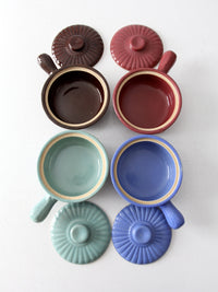 vintage USA pottery soup bowl, set of 4