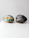 vintage hand painted coconuts Florida souvenir pair