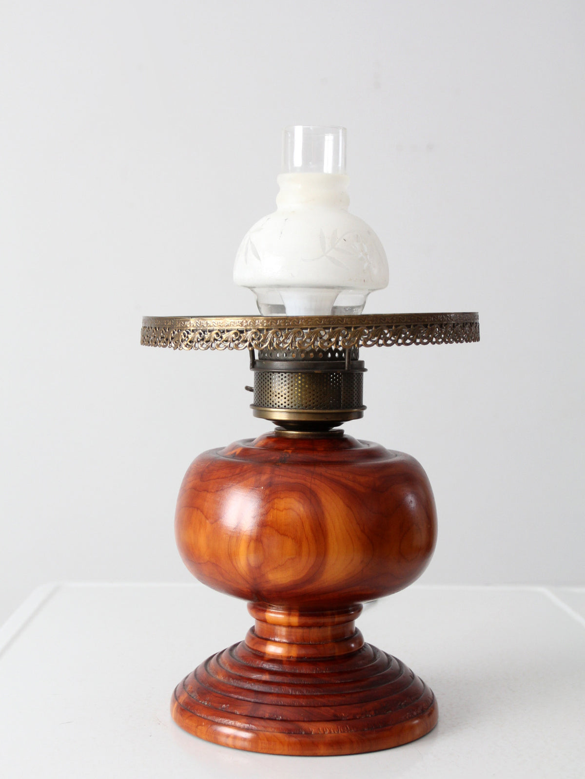 antique electrified oil lamp