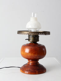 antique electrified oil lamp