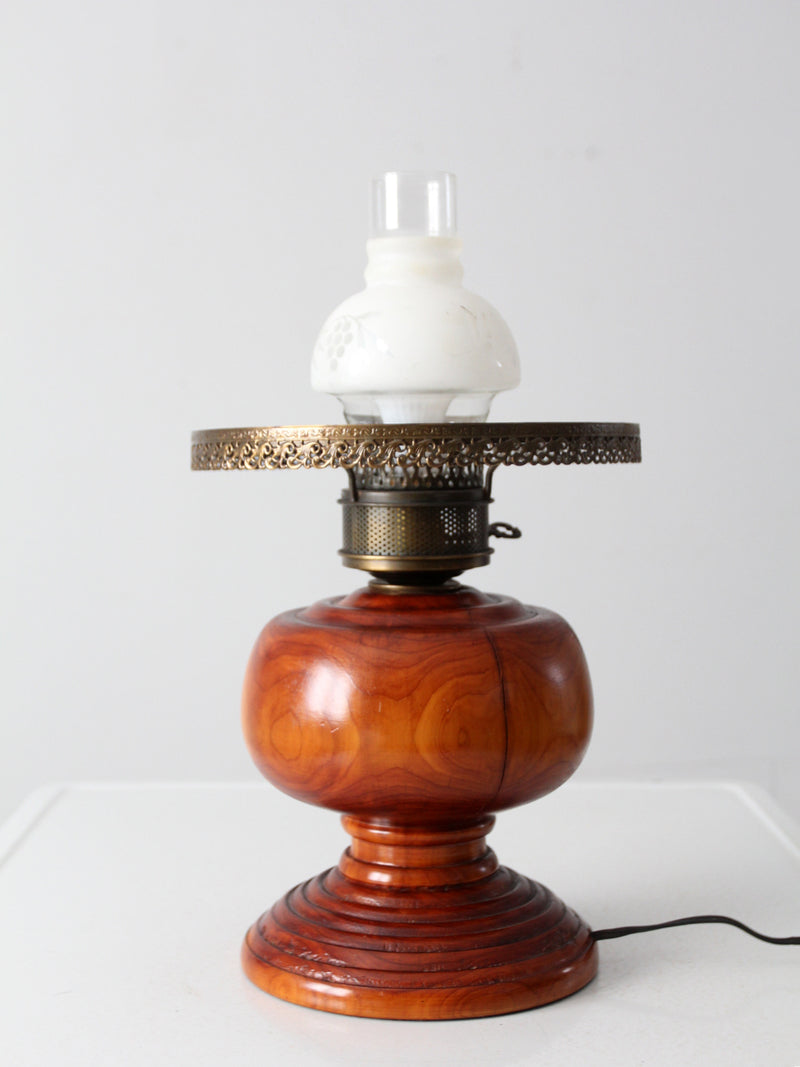 antique electrified oil lamp