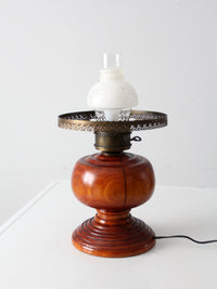 antique electrified oil lamp