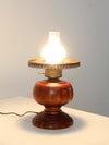 antique electrified oil lamp