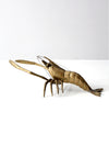 mid-century brass lobster