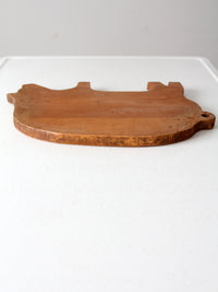 vintage wood pig cutting board