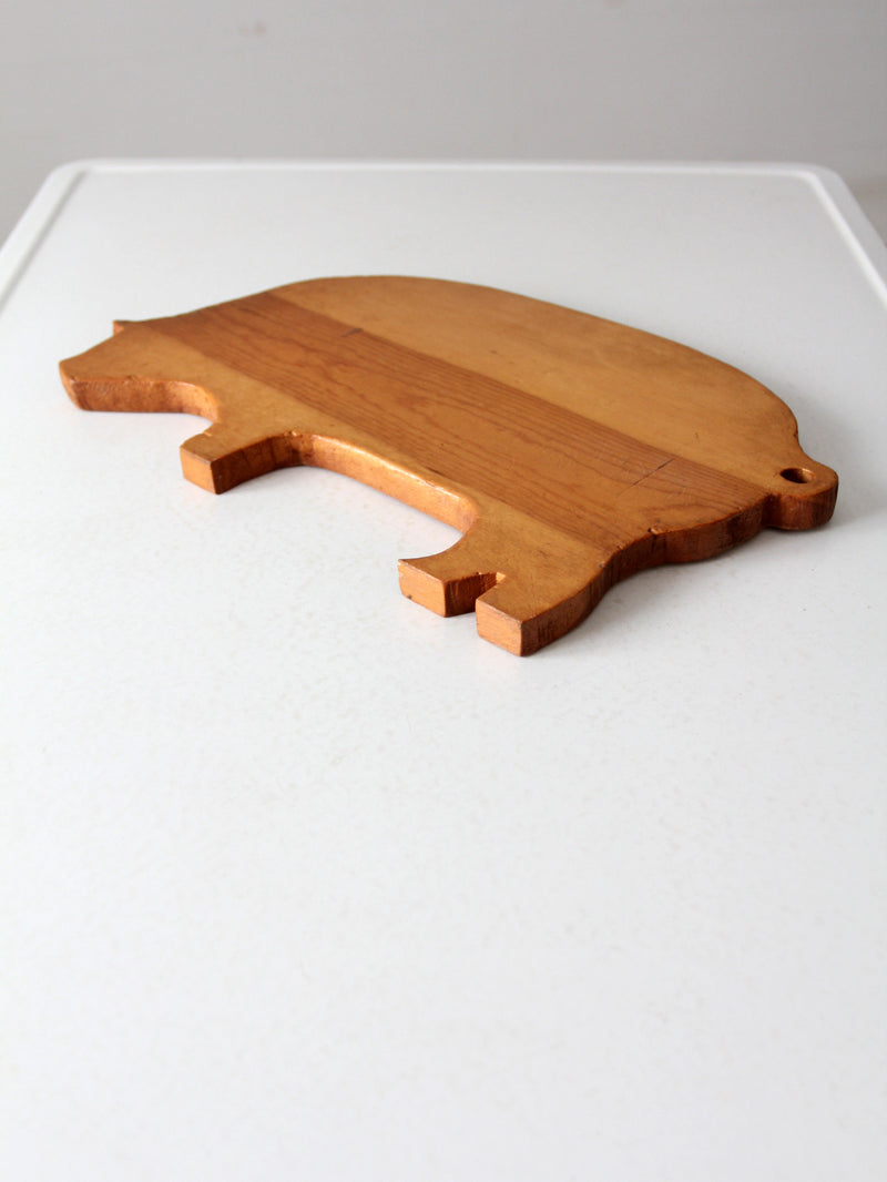 vintage wood pig cutting board